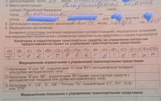 Справка на медосмотр на водительские права